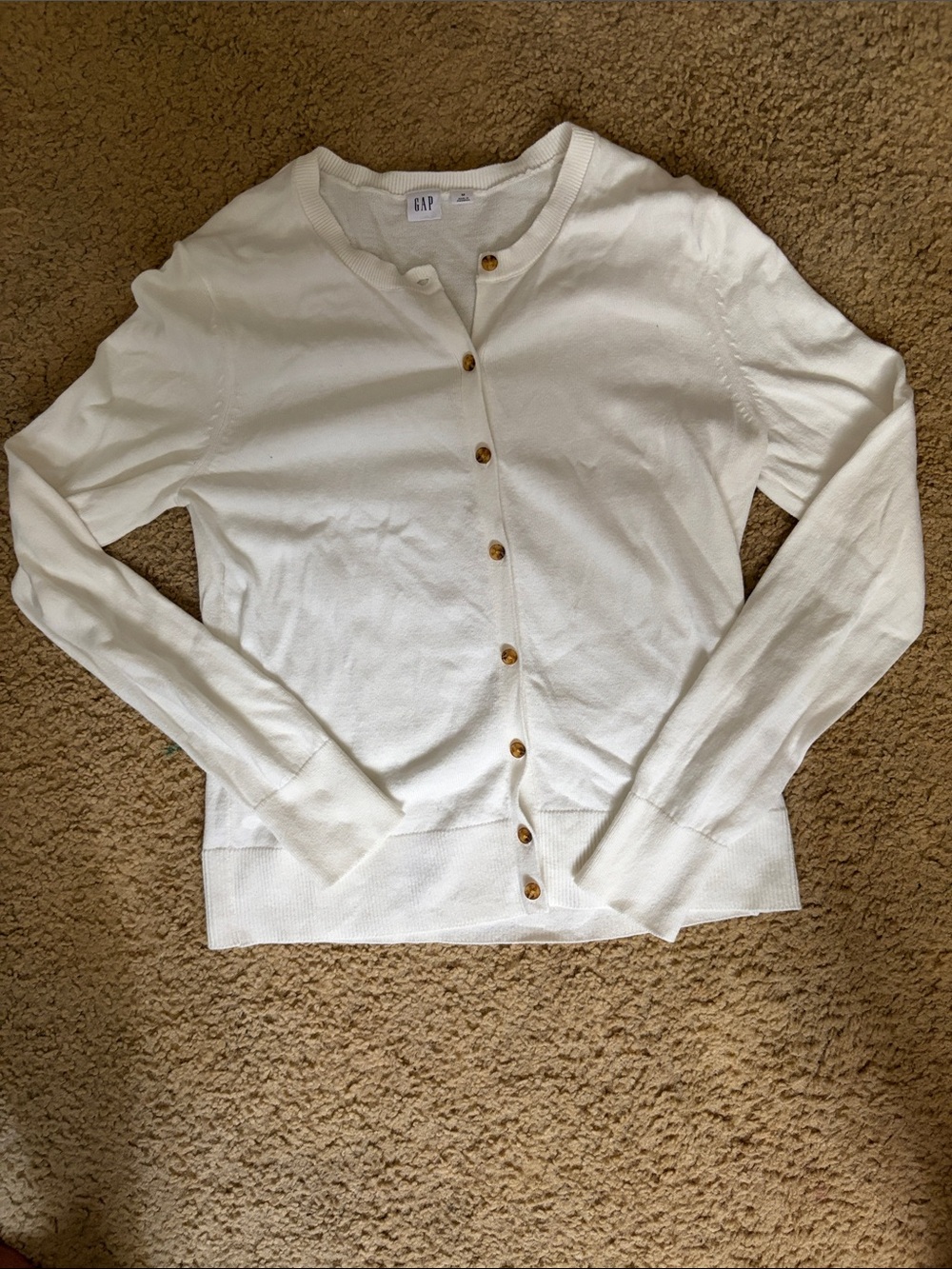 GAP Women’s Cream Button-Front Cardigan